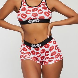 WOMEN’s PSD RED LIPS BOYSHORT UNDERWEAR